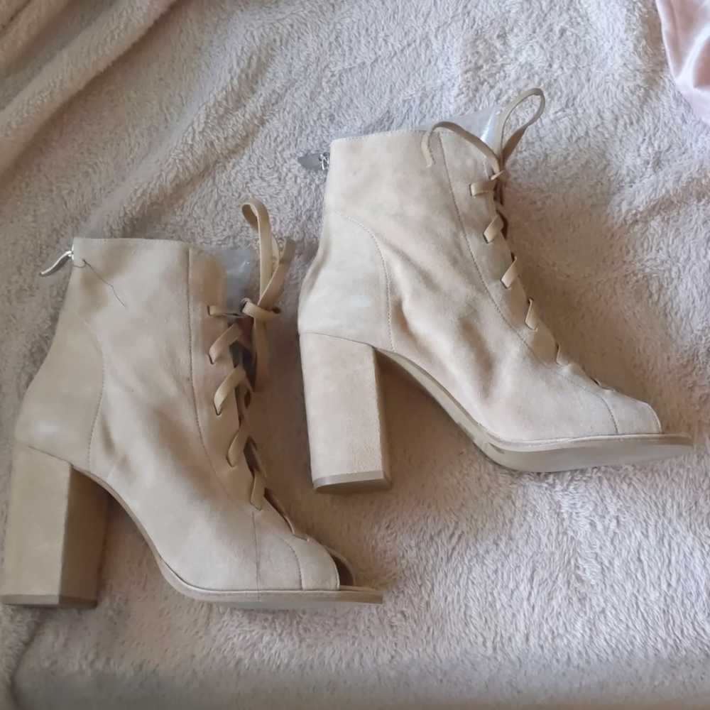 Lace up booties